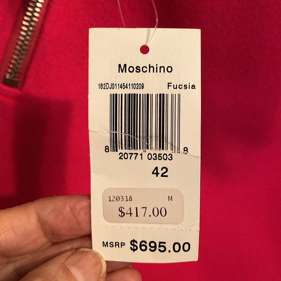 NWT Moschino couture fuchsia short skirt size 42. USA 8. Original retail $695🎉🤭 - Picture 2 of 14